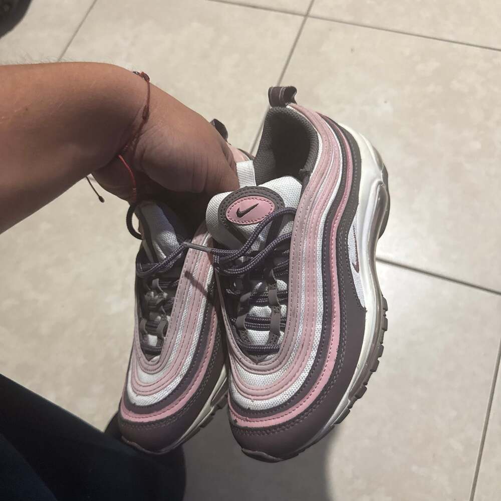 Nike Air Max 97 Pink and Plum Purple Sneakers - Size 4Y